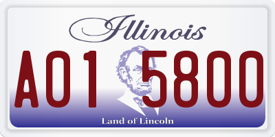 IL license plate A015800