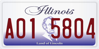 IL license plate A015804