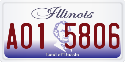 IL license plate A015806