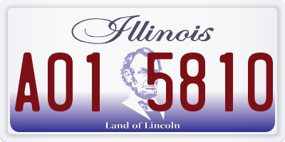 IL license plate A015810