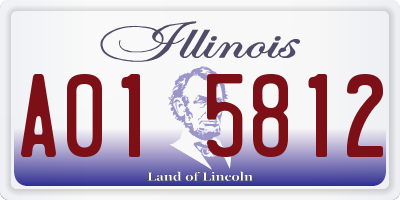 IL license plate A015812