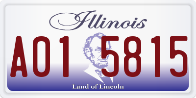 IL license plate A015815