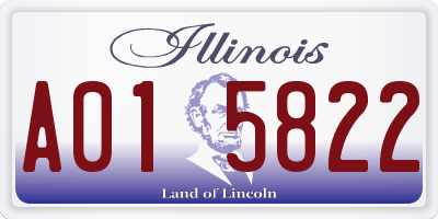 IL license plate A015822