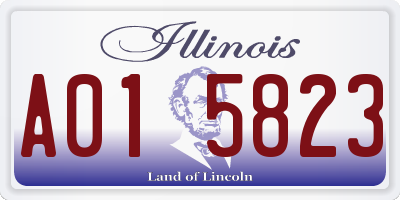 IL license plate A015823