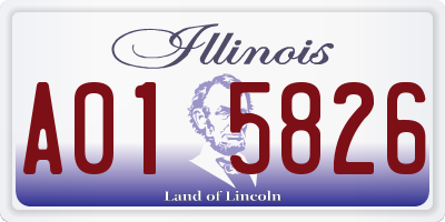 IL license plate A015826