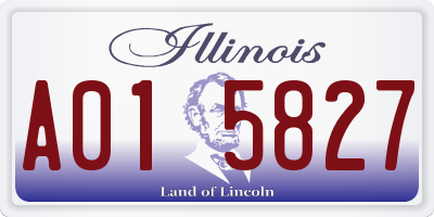 IL license plate A015827