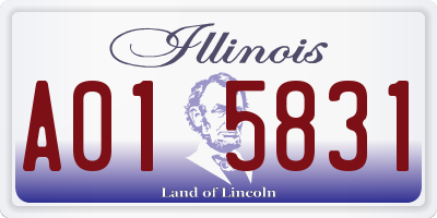 IL license plate A015831