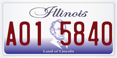 IL license plate A015840