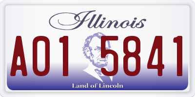 IL license plate A015841