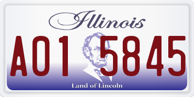 IL license plate A015845