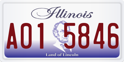 IL license plate A015846