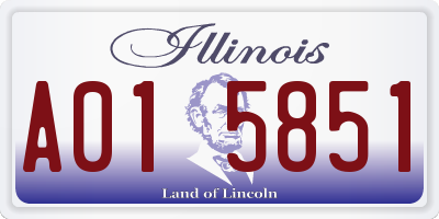 IL license plate A015851
