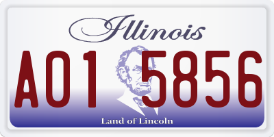 IL license plate A015856
