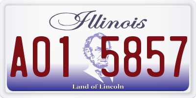 IL license plate A015857