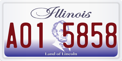 IL license plate A015858