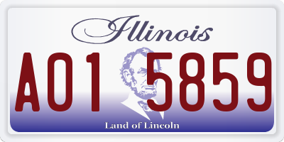 IL license plate A015859
