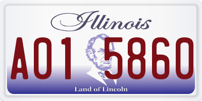 IL license plate A015860