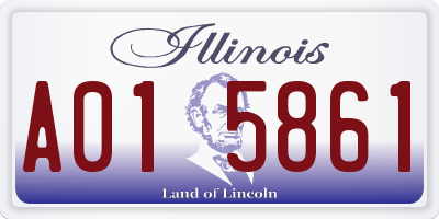 IL license plate A015861