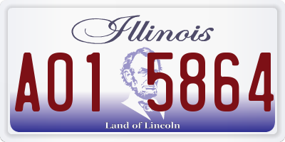 IL license plate A015864