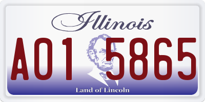 IL license plate A015865