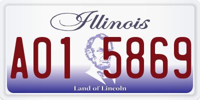 IL license plate A015869