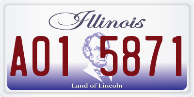 IL license plate A015871