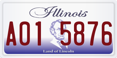 IL license plate A015876