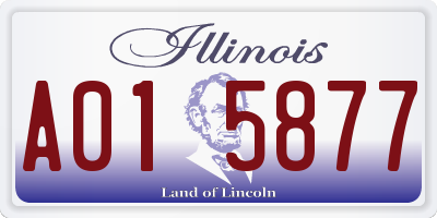 IL license plate A015877
