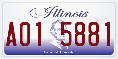 IL license plate A015881