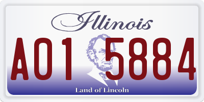 IL license plate A015884