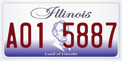 IL license plate A015887