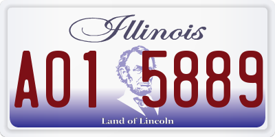 IL license plate A015889