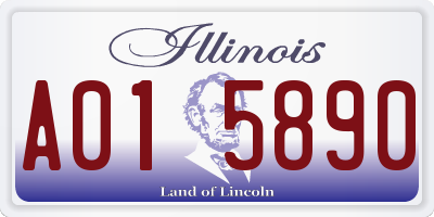 IL license plate A015890