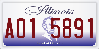 IL license plate A015891
