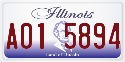 IL license plate A015894