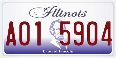 IL license plate A015904