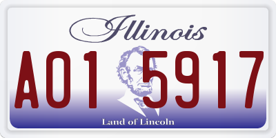 IL license plate A015917