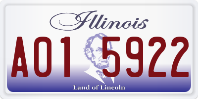 IL license plate A015922