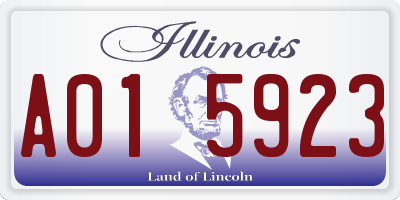 IL license plate A015923