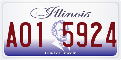 IL license plate A015924