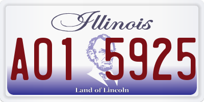 IL license plate A015925
