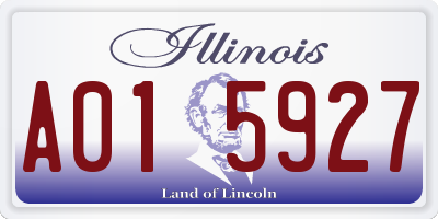 IL license plate A015927
