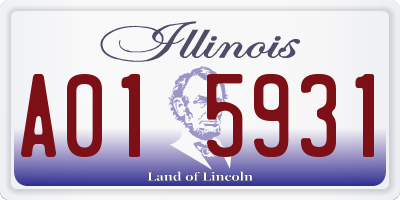 IL license plate A015931