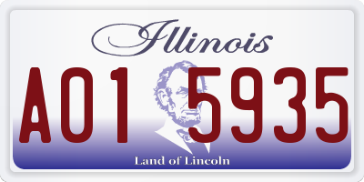IL license plate A015935