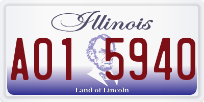 IL license plate A015940