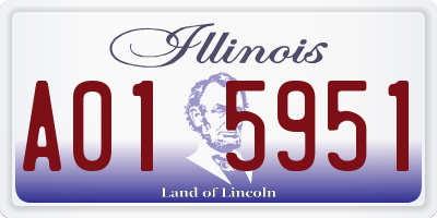 IL license plate A015951
