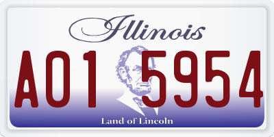 IL license plate A015954