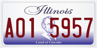 IL license plate A015957