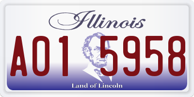 IL license plate A015958