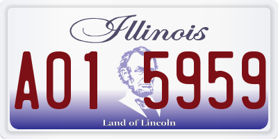 IL license plate A015959